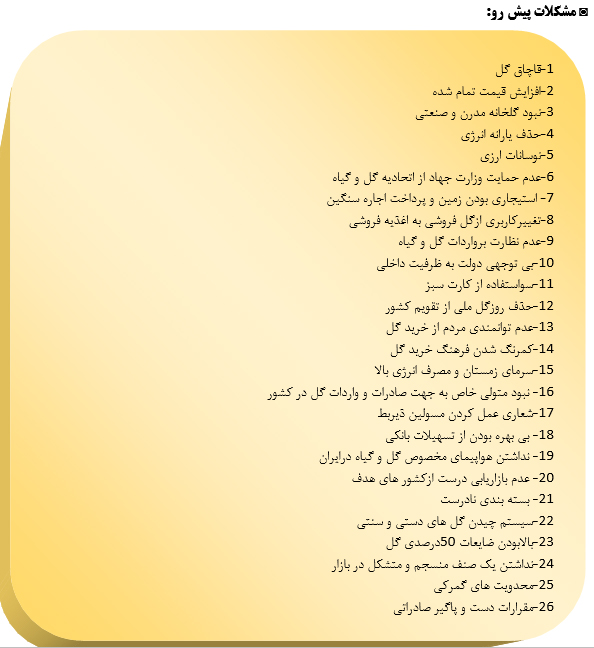 بررسی اقتصادی صنعت گل و گیاهان زینتی در ایران بررسی اقتصادی صنعت گل و گیاهان زینتی در ایران