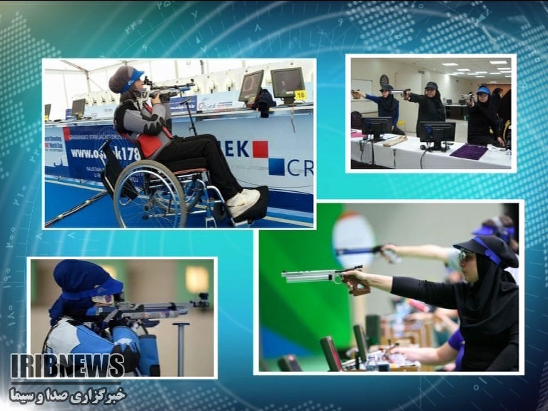 بانوی زنجانی در اردوی آمادگی تیم‌ملی تیراندازی معلولان