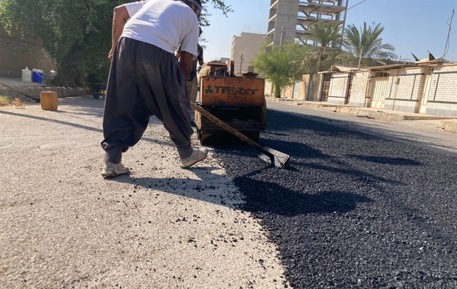 لزوم ترمیم آسفالت نوار حفاری فاضلاب مسجدسلیمان