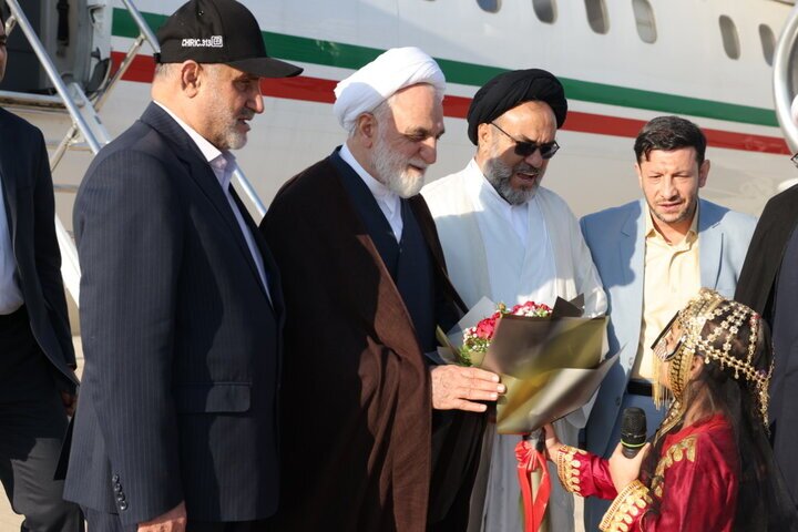 رئیس قوه قضائیه وارد بوشهر شد رئیس قوه قضائیه وارد بوشهر شد