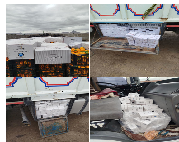 ۷۶۰ هزار نخ سیگار قاچاق جاسازی شده در بار میوه کشف شد