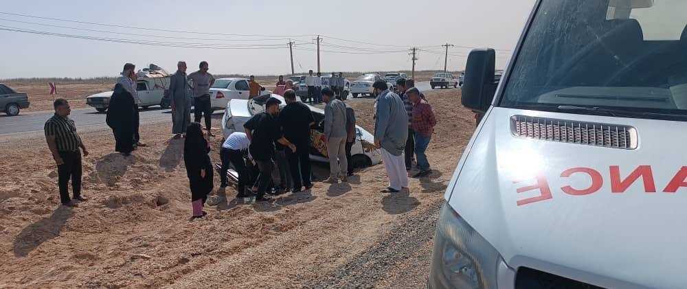 ۳ مصدوم و یک فوتی در حادثه واژگونی خودرو در محور آبادان – اروندکنار ۳ مصدوم و یک فوتی در حادثه واژگونی خودرو در محور آبادان – اروندکنار