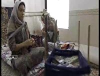 فرش دو روی ابریشم هنردست بانوان ترکمن مانه
