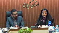مهدیه اسفندیاری در بین اصحاب رسانه در گیلان