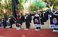 مراسم نمادین تشیع رهبر شهید در نیجریه